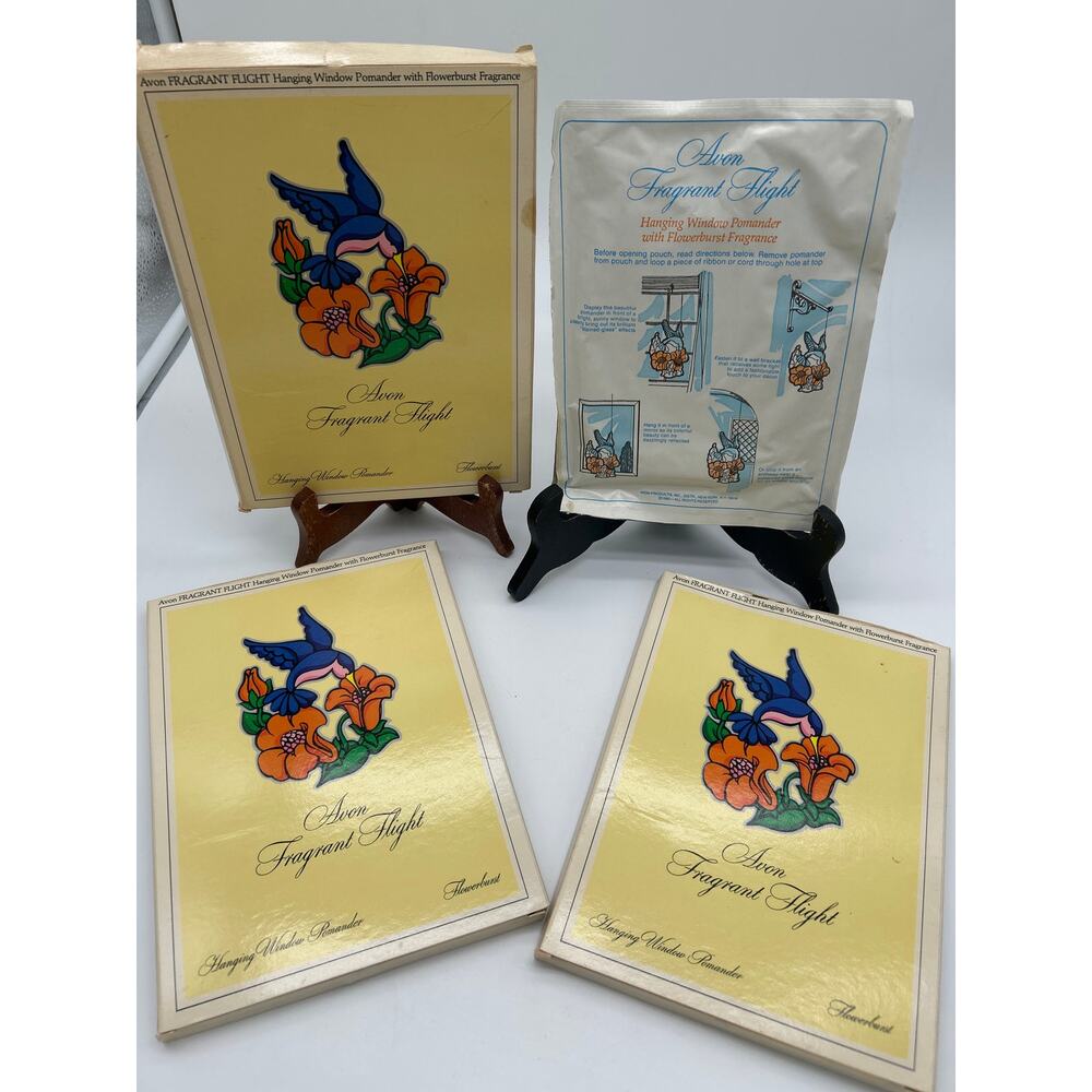 Lot of 3 Avon Fragrance Flight Hanging Window Pomander Flowerburst 1980 Vintage